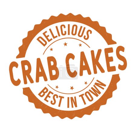 Illustration for Crab cakes grunge rubber stamp on white background, vector illustration - Royalty Free Image
