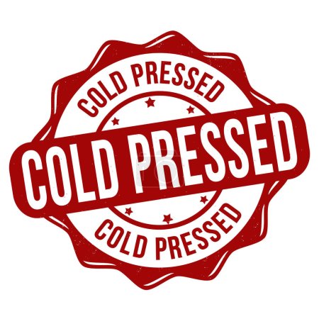 Cold pressed grunge rubber stamp on white background, vector illustration