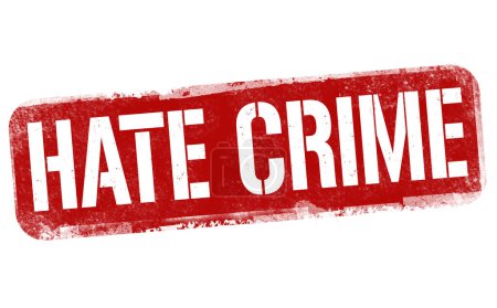Illustration for Hate crime grunge rubber stamp on white background, vector illustration - Royalty Free Image