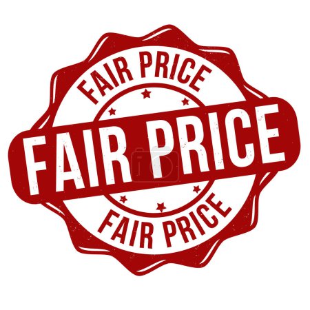 Fair price grunge rubber stamp on white background, vector illustration
