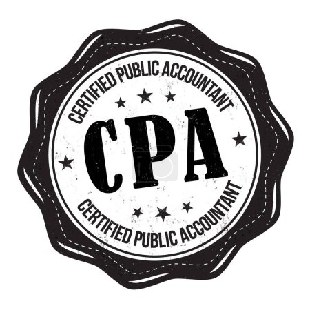 Téléchargez les illustrations : Timbre caoutchouc grunge CPA (Certified Public Accountant) sur fond blanc, illustration vectorielle - en licence libre de droit