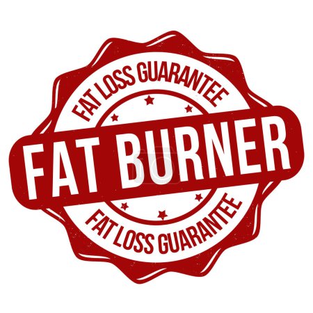 Illustration for Fat burner grunge rubber stamp on white background, vector illustration - Royalty Free Image