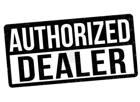 Illustration for Authorized dealer grunge rubber stamp on white background, vector illustration - Royalty Free Image