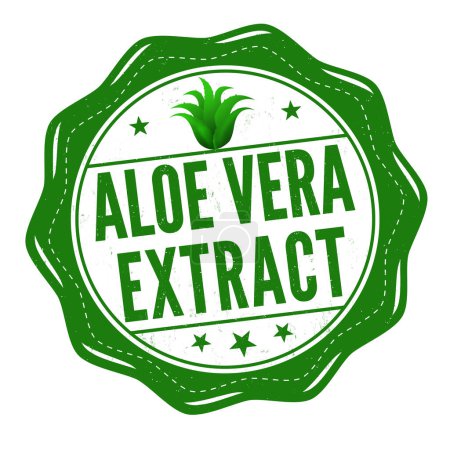 Téléchargez les illustrations : Aloe vera extrait grunge tampon caoutchouc sur fond blanc, illustration vectorielle - en licence libre de droit