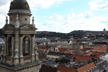 Photo for BUDAPEST, HUNGARY - JUNE 25, 2018:View of Budapest from the top of St. Stephen's Basilica.Budapest, Hungary - Royalty Free Image