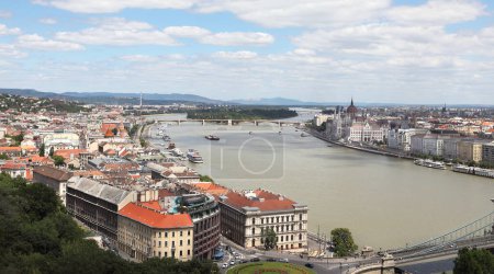 Photo for Budapest, Hungary - July 1, 2018: Aerial View of Budapest,Hungary. Wonderful Budapest View from Above. - Royalty Free Image