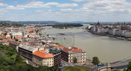 Photo for Budapest, Hungary - July 1, 2018: Aerial View of Budapest,Hungary. Wonderful Budapest View from Above. - Royalty Free Image