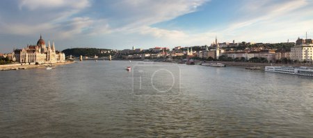 The breathtaking panoramic view of Budapest with the beautiful Danube River.