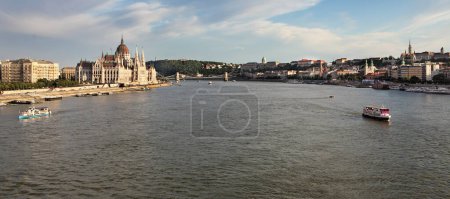 The breathtaking panoramic view of Budapest with the beautiful Danube River.