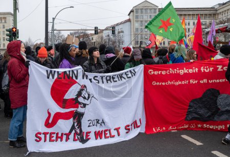 Photo for Berlin, Germany - March 8, 2023: International Women's Day march in Berlin - Royalty Free Image