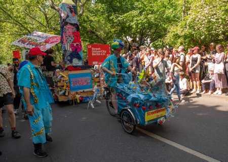 Berlin, Germany, May 28, 2023: The annual Carnival of Cultures (Karneval der Kulturen) in Berlin. Participants carnival on the street.