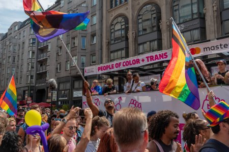 Berlin, Germany - July 23, 2022 - Christopher Street Day (CSD) in Berlin. Annual European LGBTQ celebration.