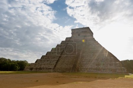 Photo for Pyramid in Chichen Itza, Temple of Kukulkan. Yucatan, Mexico - Royalty Free Image