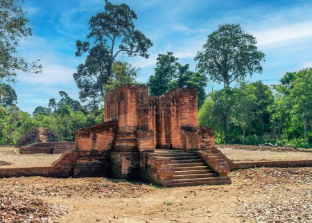 Temple de Muara Jambi. Complexe de temple bouddhiste, dans la régence de Muaro Jambi, province de Jambi, Sumatra, Indonésie.
