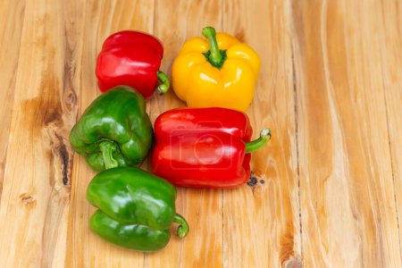 Photo for Bell peppers are chili peppers that are not spicy - Royalty Free Image