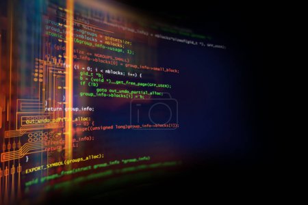 Photo for Programming code abstract technology background of software developer and  Computer script 3d illustratio - Royalty Free Image