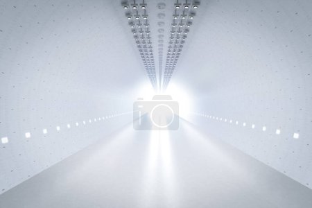 Foto de 3d renderizado vacío pasillo blanco o pasillo pasillo espacio interior - Imagen libre de derechos