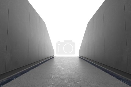 Photo for 3d rendering empty tunnel or walkway hall space interior - Royalty Free Image