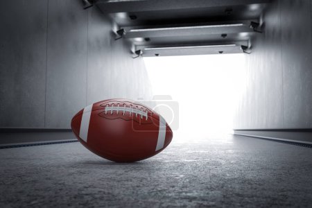 Photo for 3d rendering american football balls in stadium - Royalty Free Image