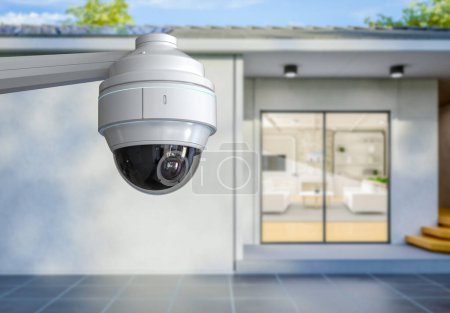 Photo for 3d rendering security camera or cctv camera for house security - Royalty Free Image