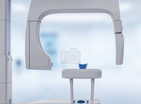 Foto de 3d renderizado máquina de escáner de rayos X para tratamiento dental - Imagen libre de derechos