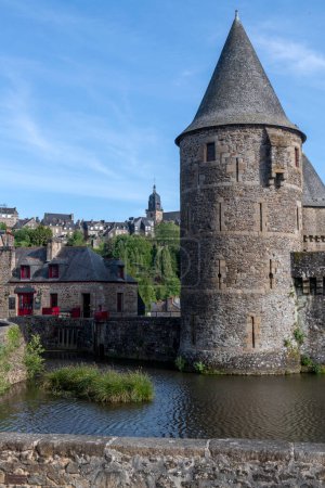 Photo for The castle of Fougeres is one of the most imposing French castles. It occupies an area of two hectares and is a medieval complex from the 12th to the 15th century - Royalty Free Image