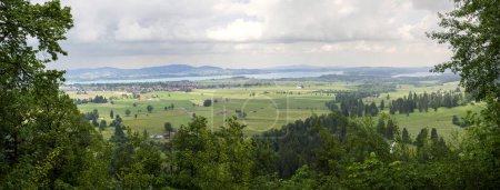 View from Neuschwanstein Castle in  Upper Bavaria, Germany, Europe