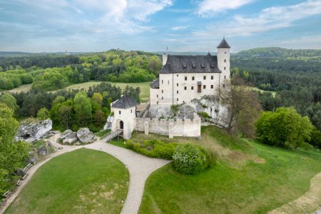Castle in Bobolice - the ruins of a castle located in the Jura Krakowsko-Czestochowska, built in the so-called Eagle's Nests, in the village of Bobolice in the Silesian Voivodeship, in the Myszkow district.