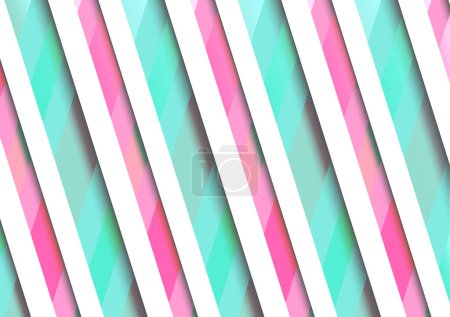 Illustration for Blue  white  and pink diagonal stripes design - Royalty Free Image