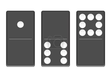 Illustration for Domino dice vector icon. Flat sign concept and web design. Dominoes game icon. - Royalty Free Image