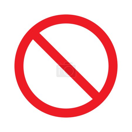 No sign icon symbol in flat style. Vector illustration.