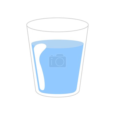 Illustration for Glass of water icon vector, Vector illustration. - Royalty Free Image