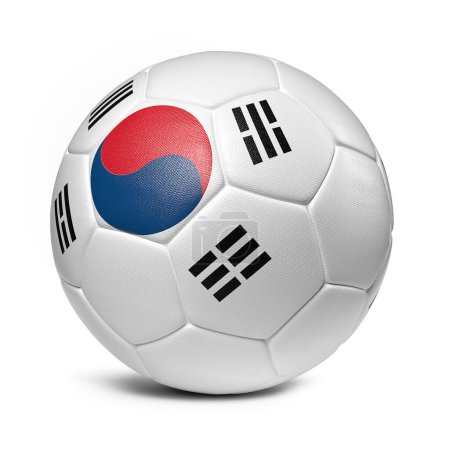 Téléchargez les photos : Balle de football sud-coréenne avec décoration de drapeau de pays - en image libre de droit