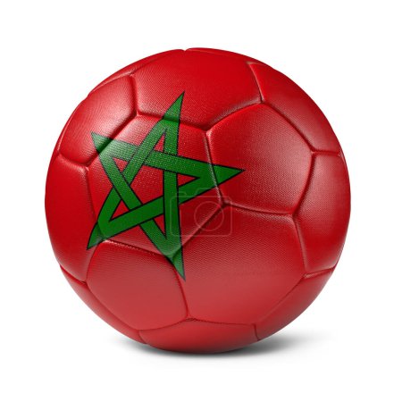 Téléchargez les photos : Maroc ballon de football avec décoration de drapeau de pays - en image libre de droit