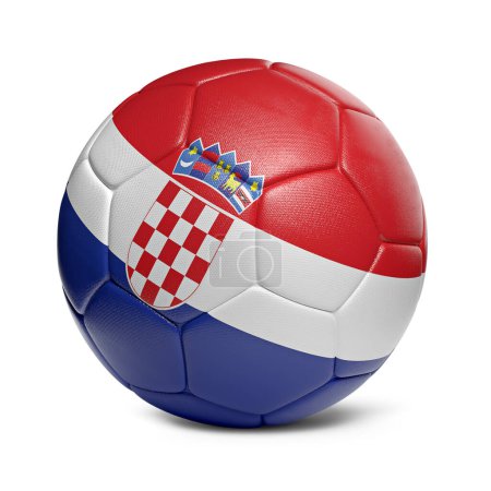Téléchargez les photos : Croatie ballon de football avec décoration de drapeau de pays - en image libre de droit