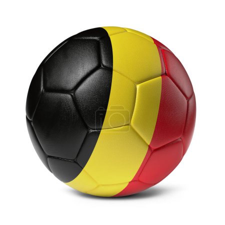 Téléchargez les photos : Ballon de football belge avec décoration de drapeau de pays - en image libre de droit