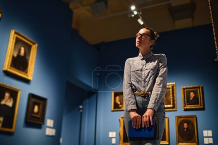 Photo for Woman Visiting Art Gallery Lifestyle Concept - Royalty Free Image