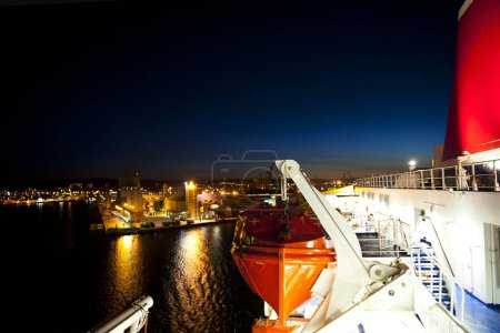 Photo for Ferry cruise and land by night - Royalty Free Image