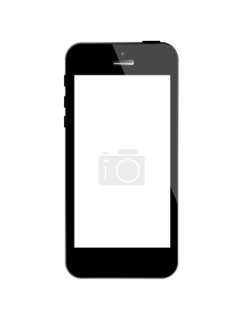 Téléphone portable noir une illustration vectorielle