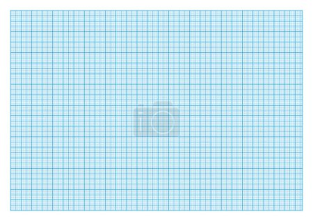 Ilustración de Milímetro papel azul A4 formato vector ilustración sobre fondo blanco - Imagen libre de derechos