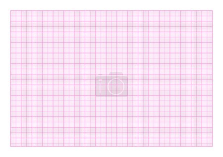 Ilustración de Milímetro rosa papel A5 formato vector ilustración sobre fondo blanco - Imagen libre de derechos