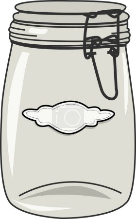 Empty jar a vector illustration