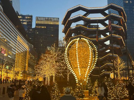 Photo for NEW YORK, NY - DEC 21: Christmas decor at Hudson Yards in Manhattan, New York City, as seen on Dec 21, 2022. - Royalty Free Image