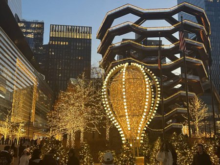 Photo for NEW YORK, NY - DEC 21: Christmas decor at Hudson Yards in Manhattan, New York City, as seen on Dec 21, 2022. - Royalty Free Image