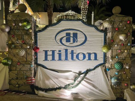 Photo for ST AUGUSTINE FL - DEC 24: Christmas Decor at the Hilton St Augustine Historic Bayfront hotel in St Augustine, Florida, as seen on Dec 24, 2022. - Royalty Free Image