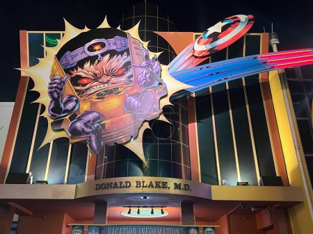 Photo for ORLANDO FL - DEC 30: Marvel Super Hero Island at Universal Islands of Adventure in Orlando, Florida, as seen on Dec 30, 2022. - Royalty Free Image