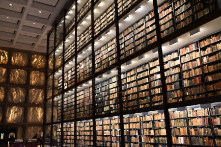 Photo for NEW HAVEN, CT - FEB 4: Beinecke Rare Books & Manuscripts Library at Yale University in New Haven, Connecticut, as seen on Feb 4, 2023. It is the second-largest academic library in North America. - Royalty Free Image