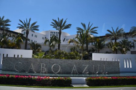 Téléchargez les photos : SAN JOSE DEL CABO, MEXIQUE - 13 avril : Cabo Azul (Club de vacances Hilton à San Jose del Cabo, Mexique, vu le 13 avril 2023. - en image libre de droit