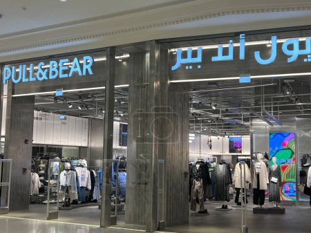 Photo for DOHA QATAR - FEB 12: Pull and Bear store at Place Vendome Mall in Lusail, near Doha, Qatar, as seen on Feb 12, 2023. - Royalty Free Image