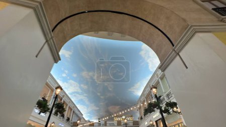 Photo for DOHA, QATAR - FEB 13: Inside Villaggio Mall in Doha, Qatar, as seen on Feb 13, 2023. It is located in the Aspire Zone in the west end of Doha. - Royalty Free Image